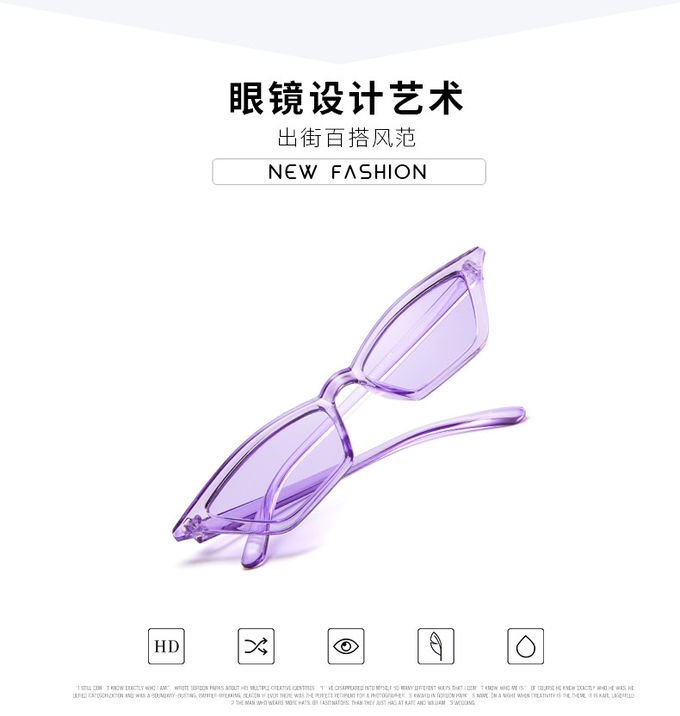 Outdoor Anti Glare PC Glasses UV400 Cat Eye Hot Sale Sunglasses 2
