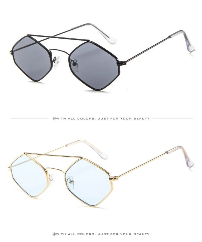 Diamond Women Men Retro Outdoor Metal Frame Sunglasses UV400 2