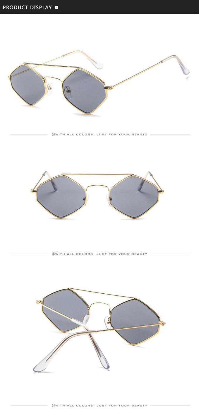 Diamond Women Men Retro Outdoor Metal Frame Sunglasses UV400 5