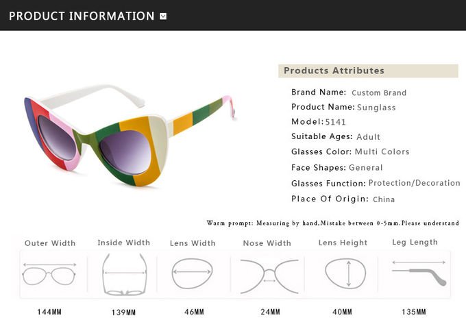 Popular Design 144MM Extra Large Cat Eye Glasses Extra Wide Sunglasses For Big Heads 8