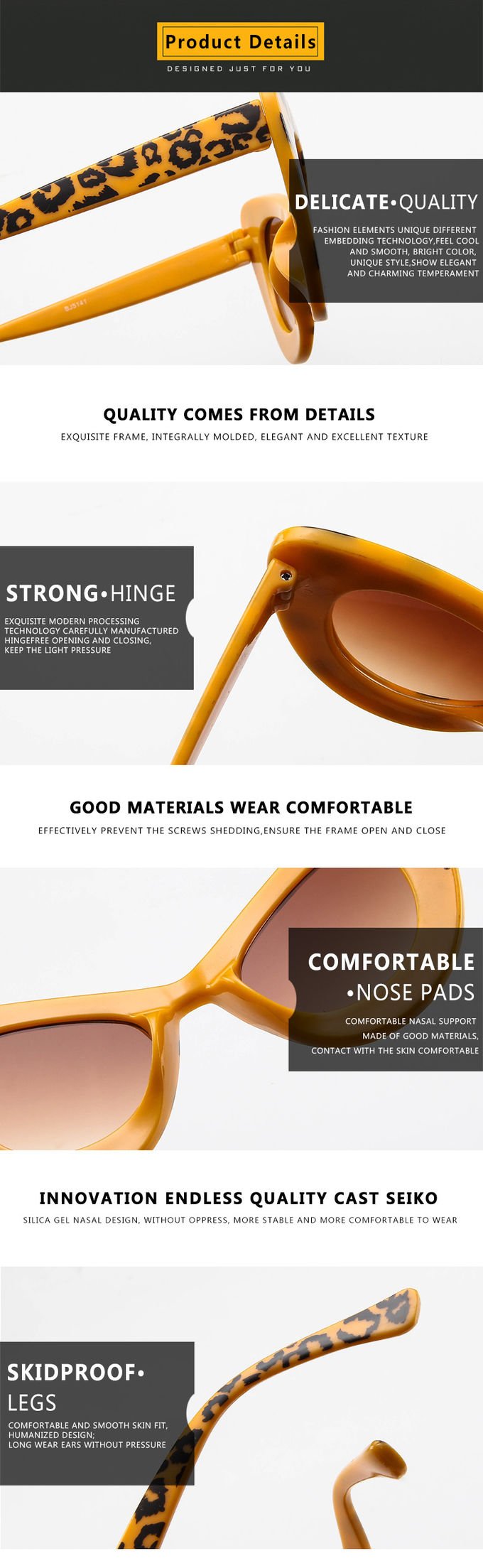 Popular Design 144MM Extra Large Cat Eye Glasses Extra Wide Sunglasses For Big Heads 7