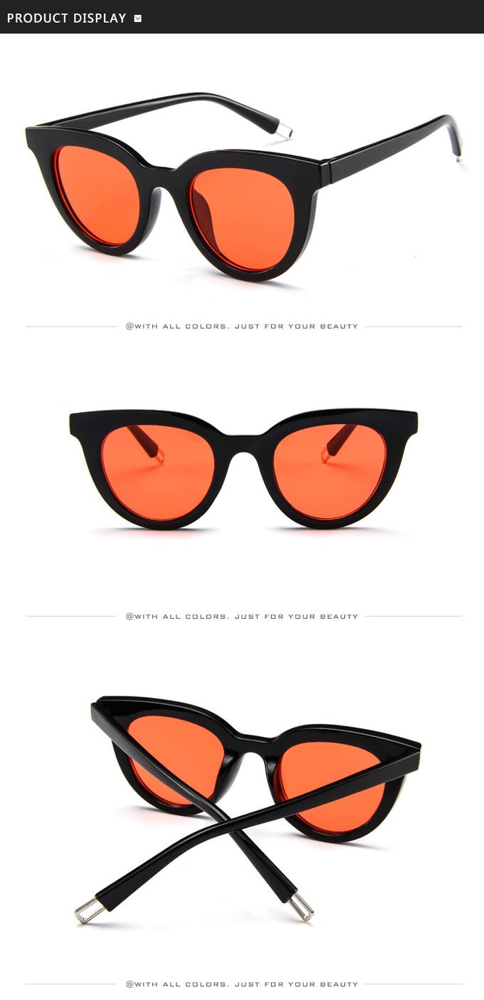 UV400 Round Women Retro Ladies Oval Sunglasses Acrylic Lens 5