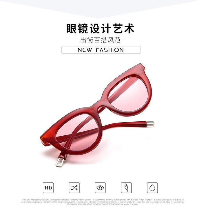 UV400 Round Women Retro Ladies Oval Sunglasses Acrylic Lens 1