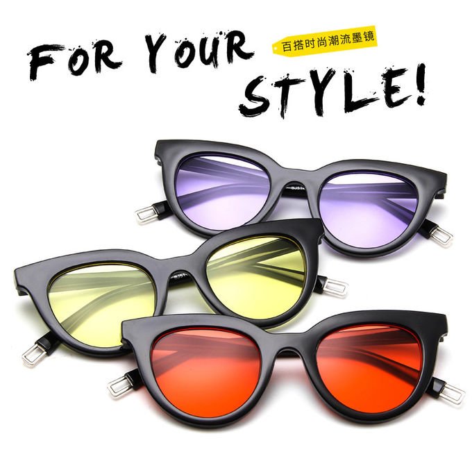 UV400 Round Women Retro Ladies Oval Sunglasses Acrylic Lens 0