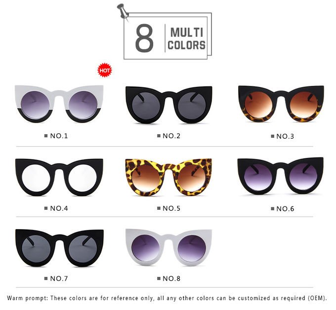 Butterfly Cat Eye Glasses Plastic Frame Clear Gradient Lens Sunglasses 8