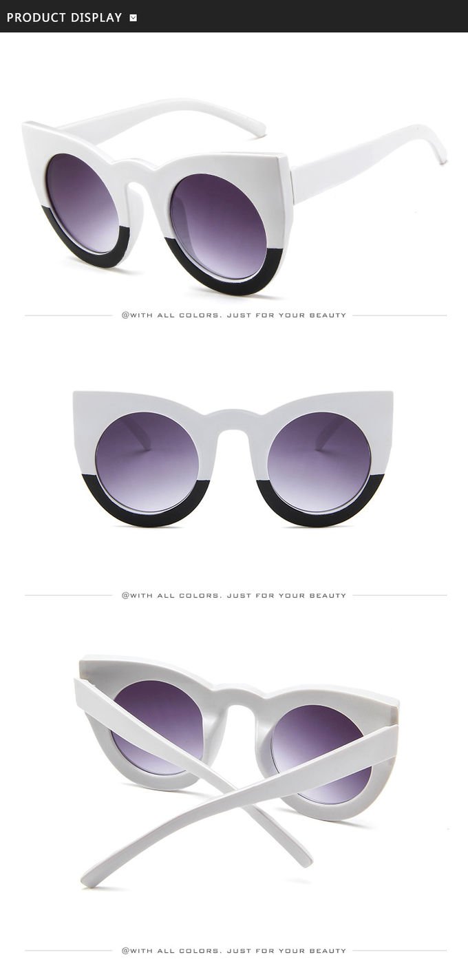 Butterfly Cat Eye Glasses Plastic Frame Clear Gradient Lens Sunglasses 5