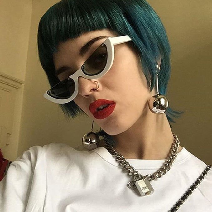 Half Moon Frame Half Round Sunglasses Vintage Retro Clout Goggles 10