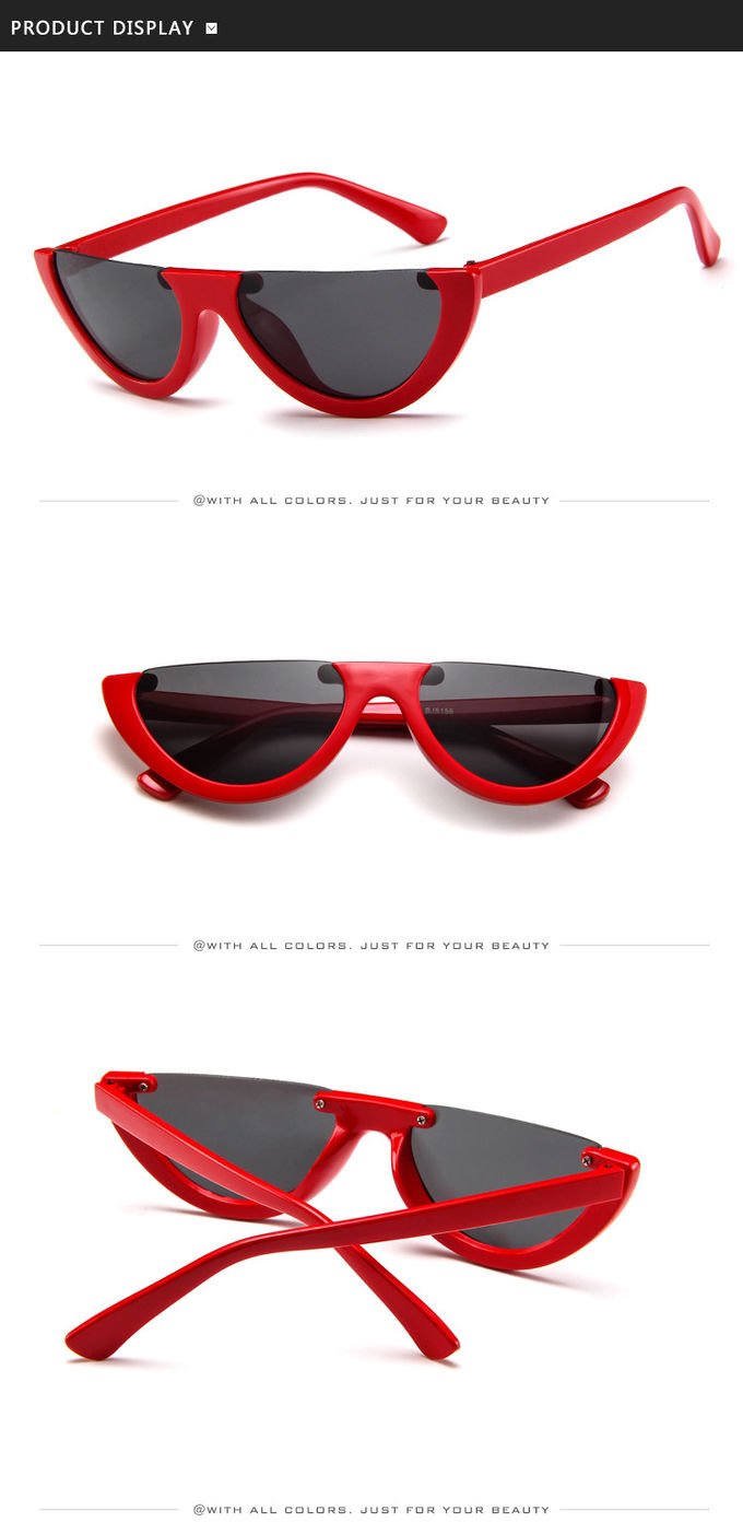 Half Moon Frame Half Round Sunglasses Vintage Retro Clout Goggles 6