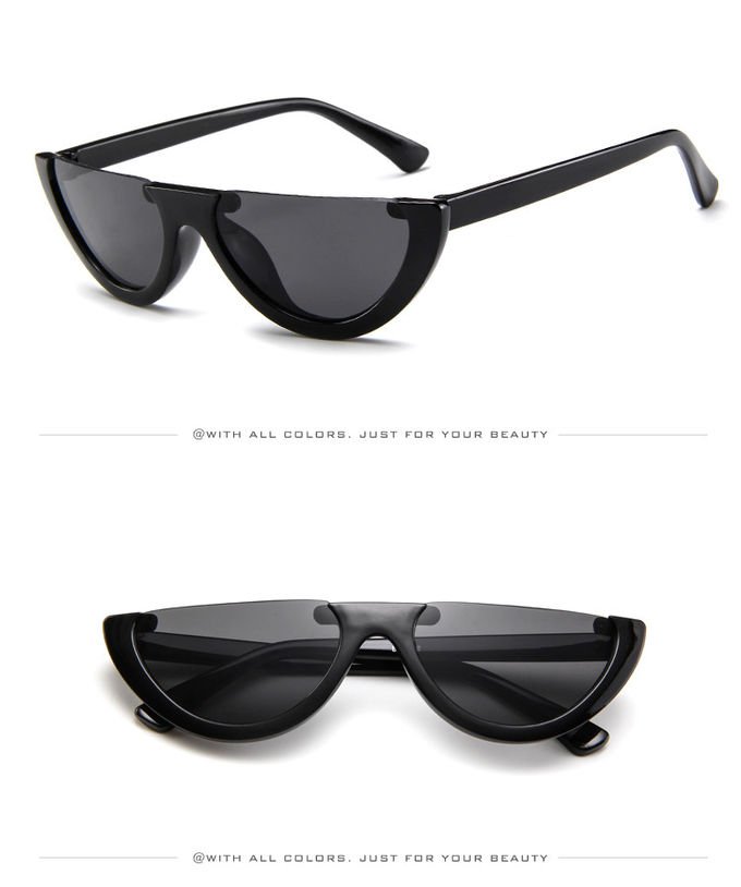 Half Moon Frame Half Round Sunglasses Vintage Retro Clout Goggles 5