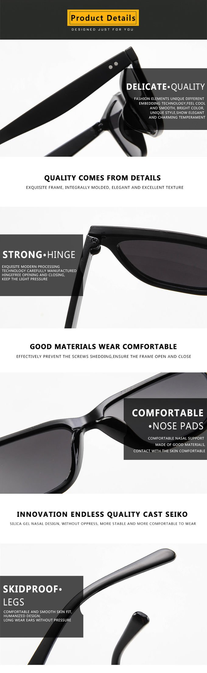 BSCI 146MM Vintage Colored Hot Sale Sunglasses UV400 7
