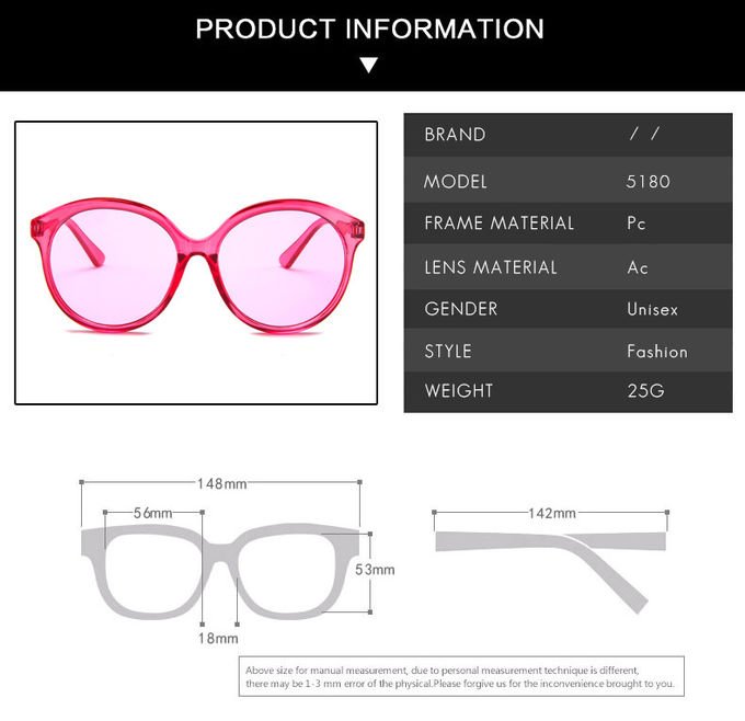 Big Frame Retro Jelly Color Round Frame Sunglasses Fashion Trend Glasses 11