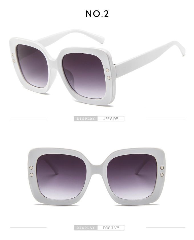BSCI Oversized Cat Eye Plastic 145MM Gradient Lens Sunglasses 2