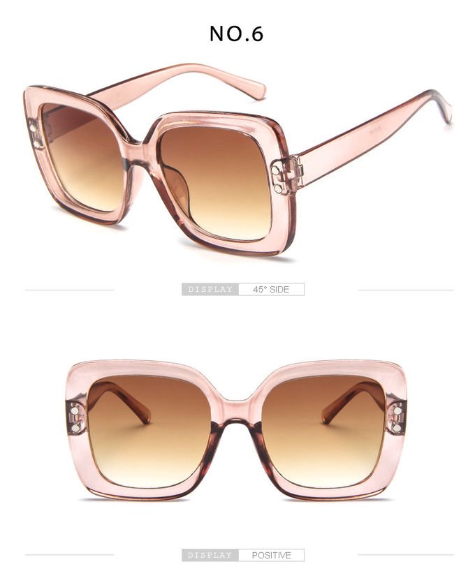 BSCI Oversized Cat Eye Plastic 145MM Gradient Lens Sunglasses 6