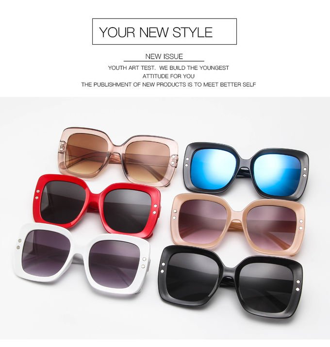 BSCI Oversized Cat Eye Plastic 145MM Gradient Lens Sunglasses 8