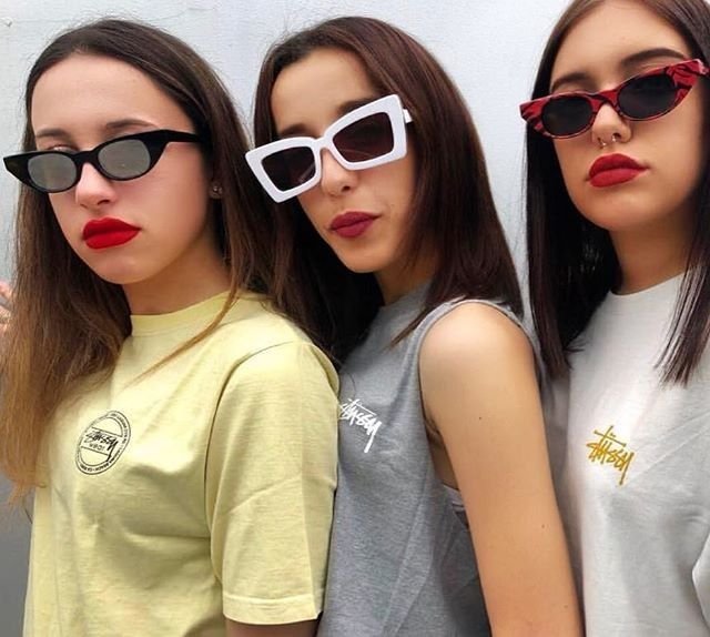 buy BSCI Trendy Fashion Sunglasses Women Rectangle Frame Clear Mirror Lens Glasses UV400 online manufacturer