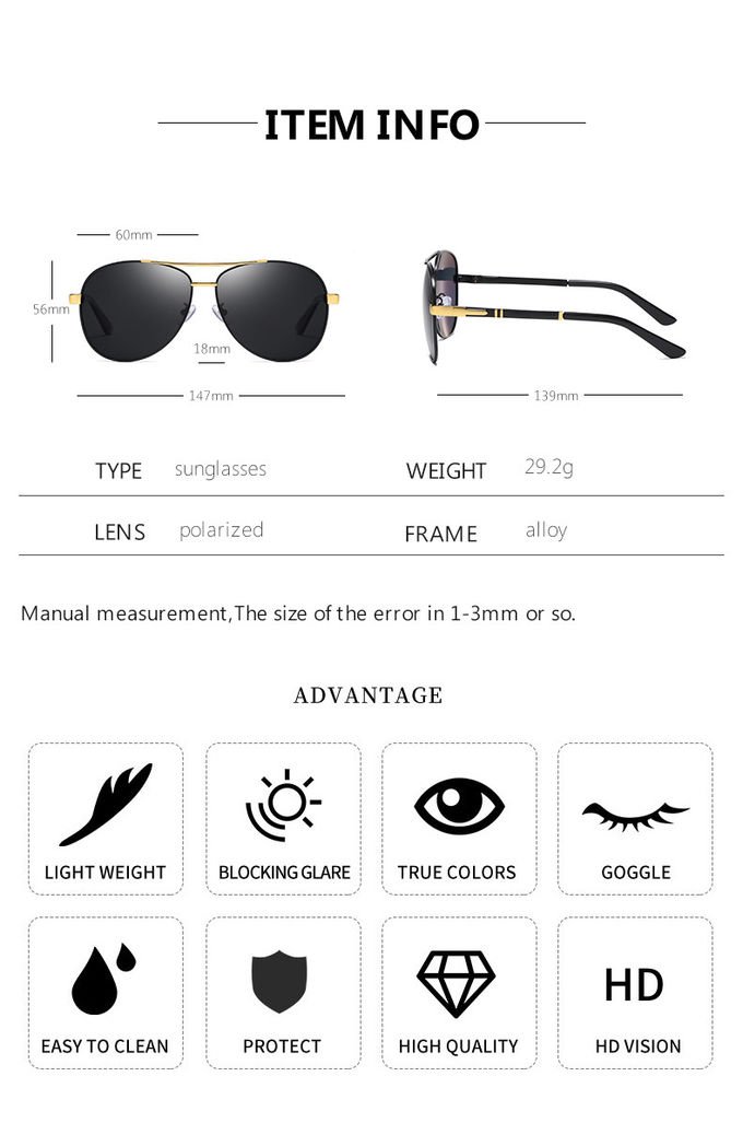 Men 147MM Polarized Stylish Sunglasses Oversized Mirror Lens  Multi Pack 8