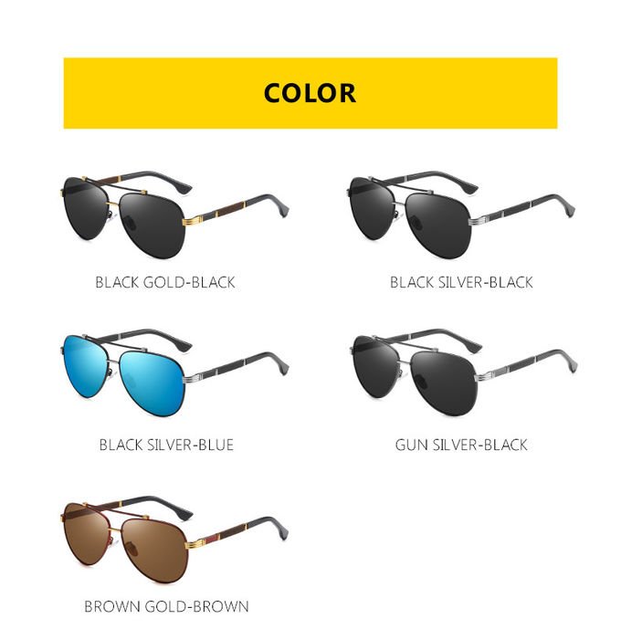 Shades Trendy UV400 Polarized Stylish Sunglasses TAC Luxury Men BSCI 11