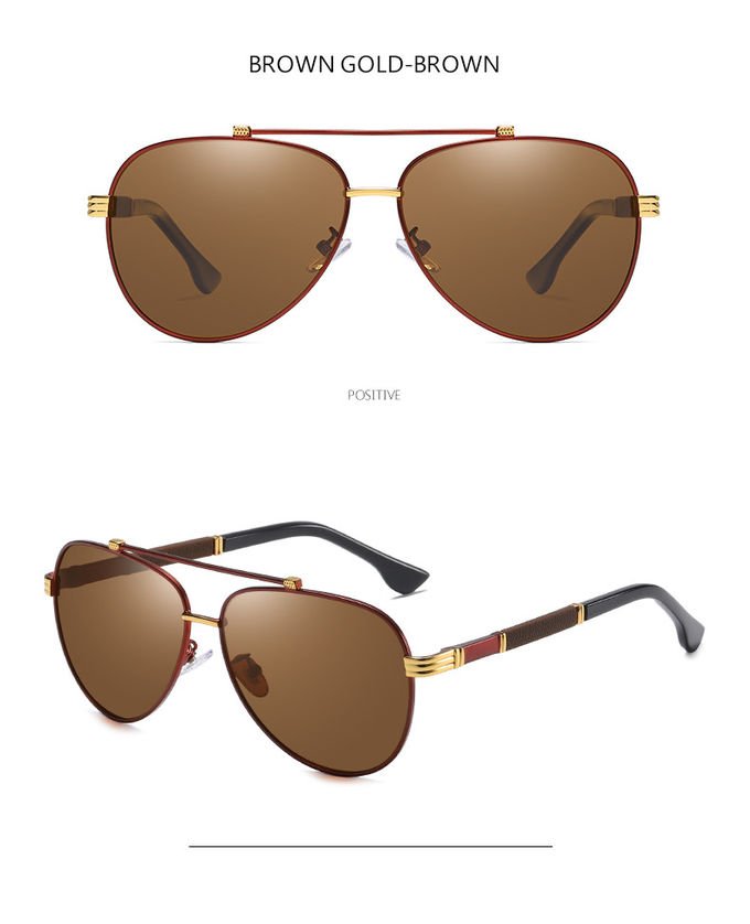 Shades Trendy UV400 Polarized Stylish Sunglasses TAC Luxury Men BSCI 9