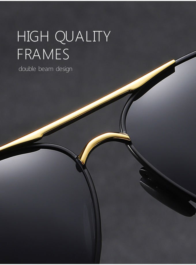 Ultra Lightweight Rectangular Polarized Stylish Sunglasses UV400 Protection 4