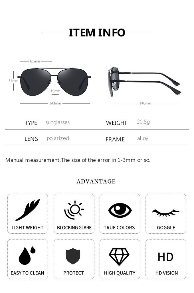 Portable TAC Polarized Photochromic Sunglasses Men'S UV400 Driving Transition Lens 11