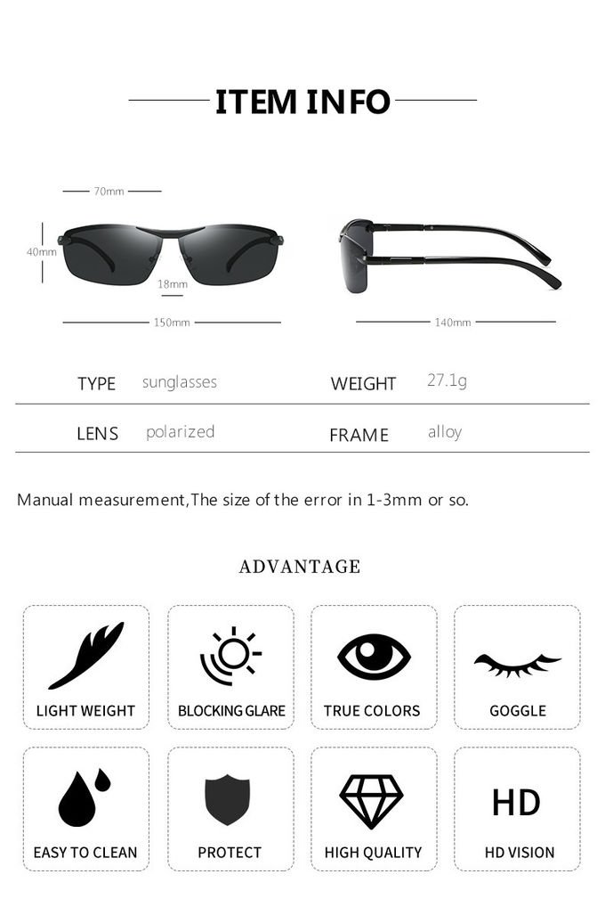 Mens Cycling Sports UV400 Polarized Stylish Sunglasses BSCI Fashion 12