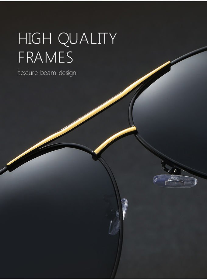 Memory Mens Metal Frame Sunglasses Spring Leg Fashion Polarized 1