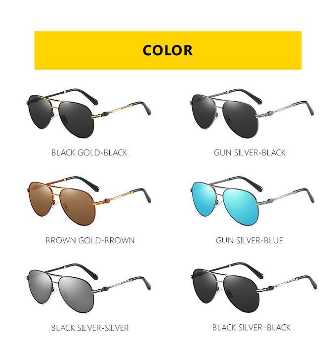 Memory Mens Metal Frame Sunglasses Spring Leg Fashion Polarized 12