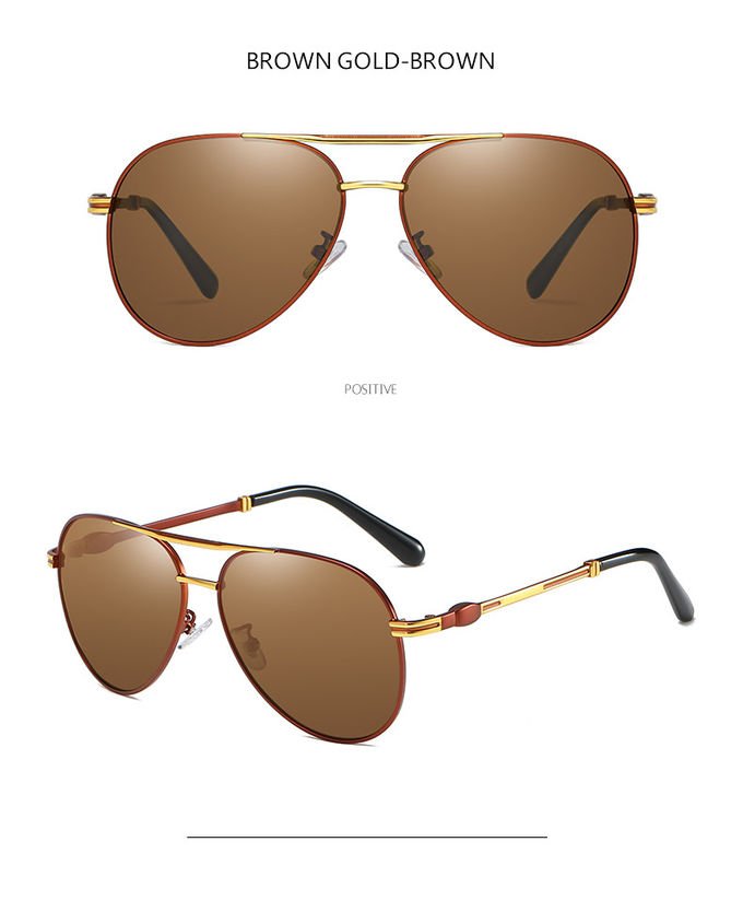 Memory Mens Metal Frame Sunglasses Spring Leg Fashion Polarized 8