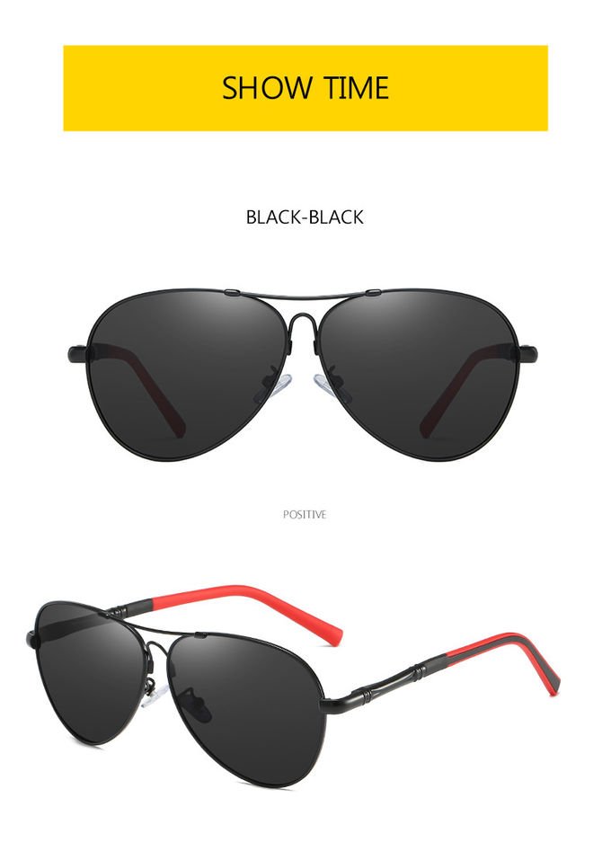 Memory Metal Frame Polarized Sunglasses Fashion Spring Leg Stylish 7