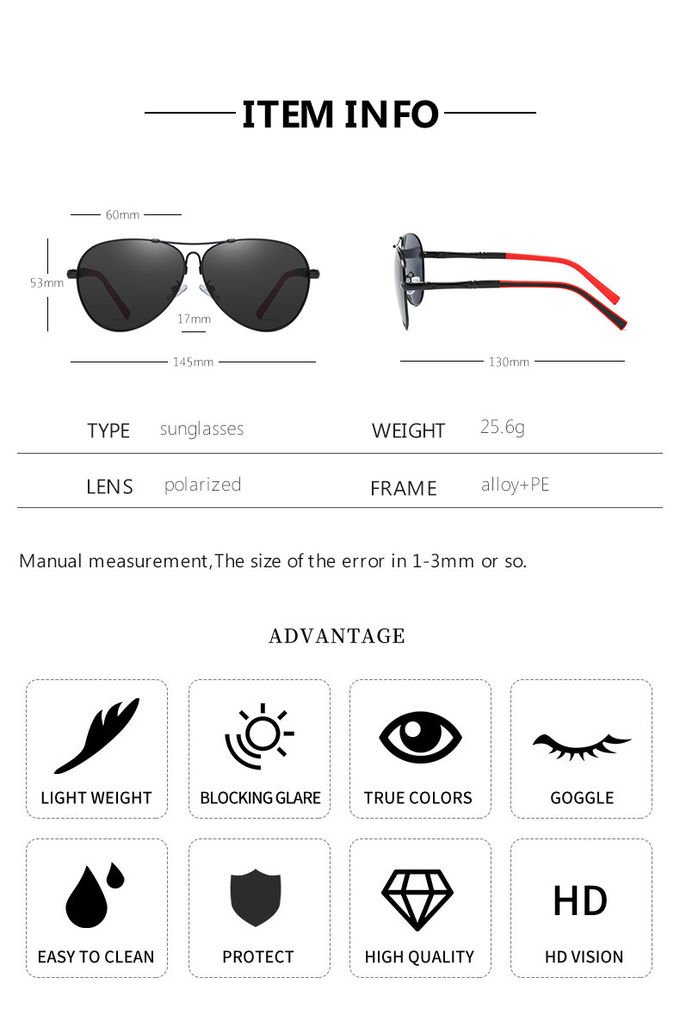 Memory Metal Frame Polarized Sunglasses Fashion Spring Leg Stylish 12