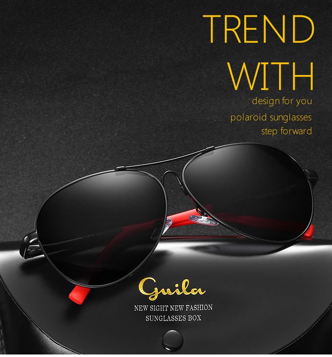 Memory Metal Frame Polarized Sunglasses Fashion Spring Leg Stylish 0