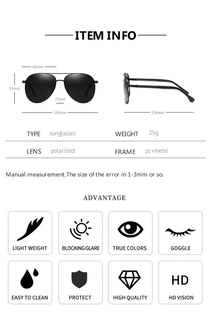 Toad Men Driving Sunglasses Mirror Fashion Polarized Lens 145MM 9
