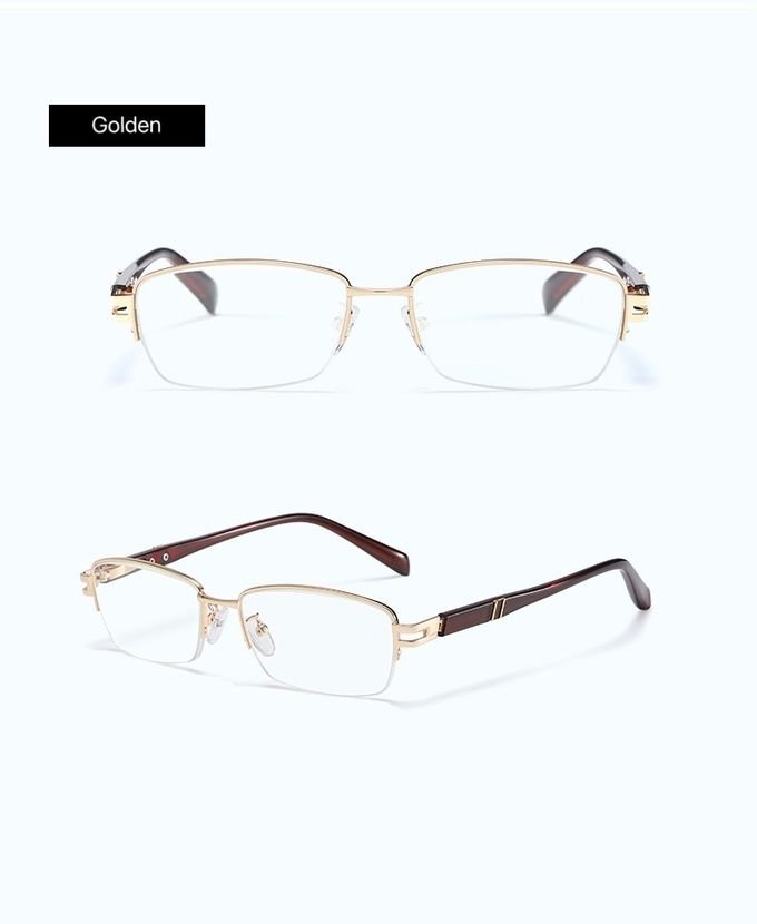 Men Metal Frame Computer Rectangle Reading Glasses Stainless Steel Spring Hinges Sun Readers 7