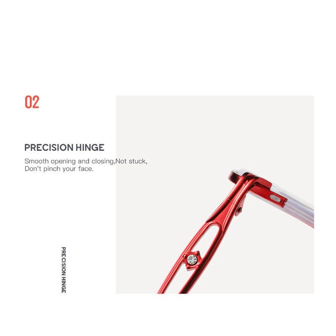 Red Classic Fashion Reading Glasses BSCI Folding Reading Glasses Anti Blue 8