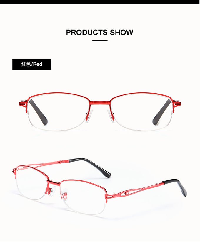 Red Classic Fashion Reading Glasses BSCI Folding Reading Glasses Anti Blue 2