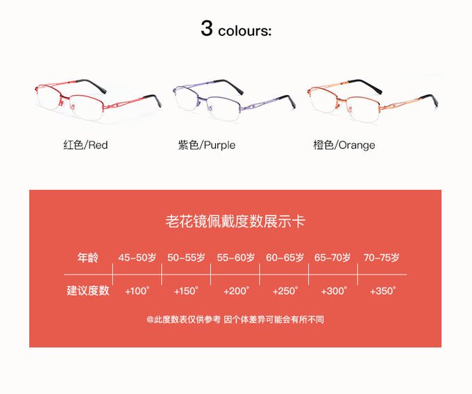 Red Classic Fashion Reading Glasses BSCI Folding Reading Glasses Anti Blue 9