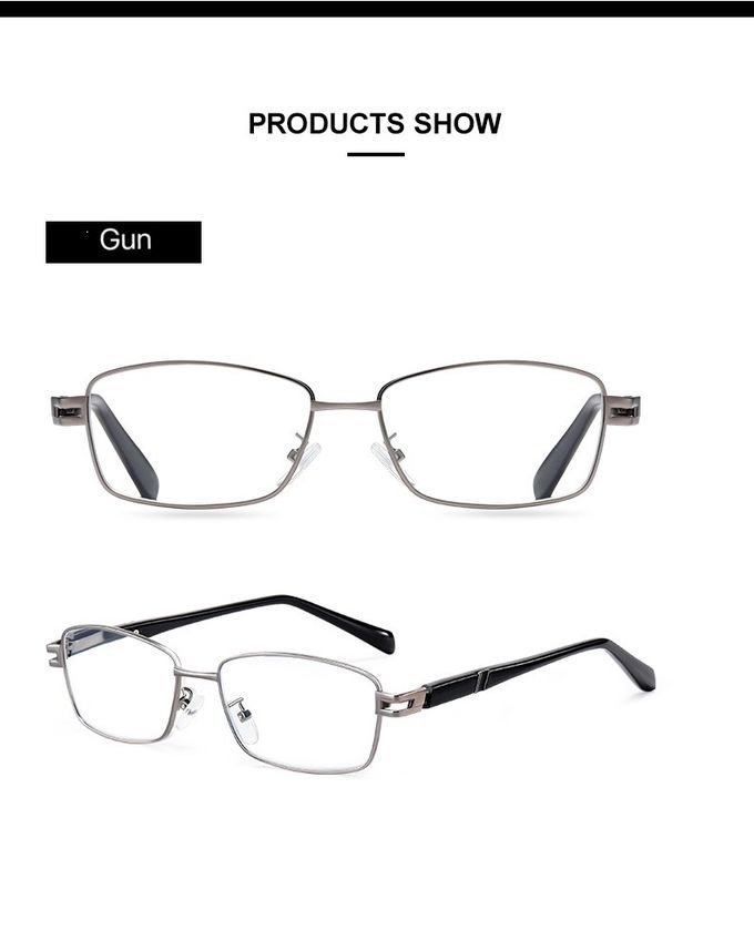 Rectangle Designer Reading Glasses For Men Reading Glasses Metal Progressive Multifocal 3