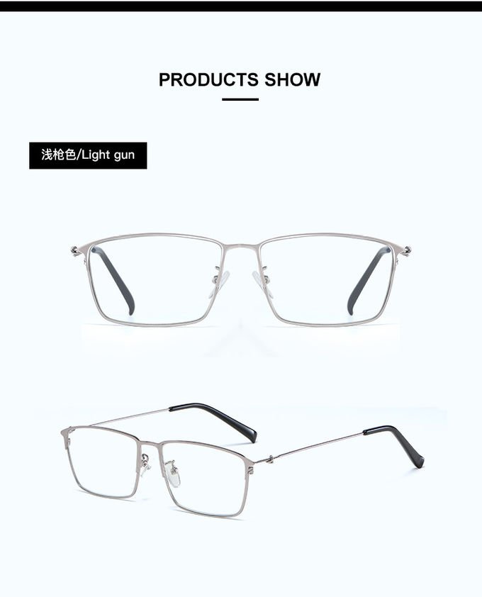 Light Gun Color Mens Metal Frame Reading Glasses Readers 140MM 3