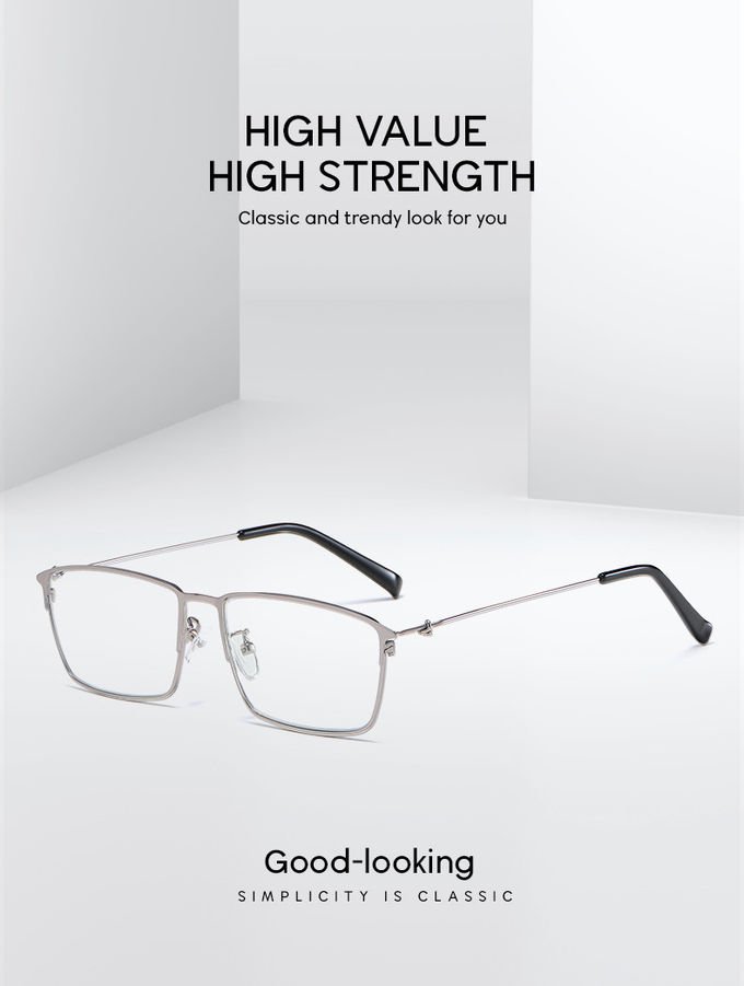 Light Gun Color Mens Metal Frame Reading Glasses Readers 140MM 0