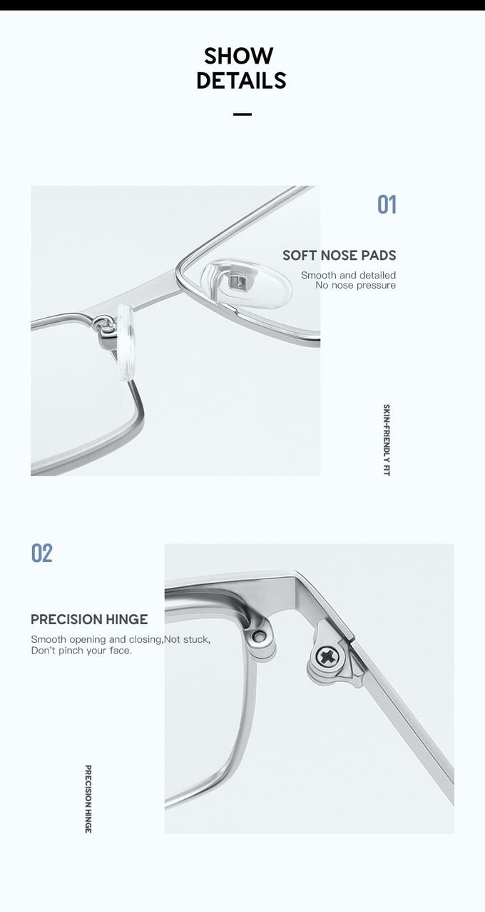 Trendy 145MM Anti Blue Radiation Glasses Optical Frames Unisex Computer Glare 5