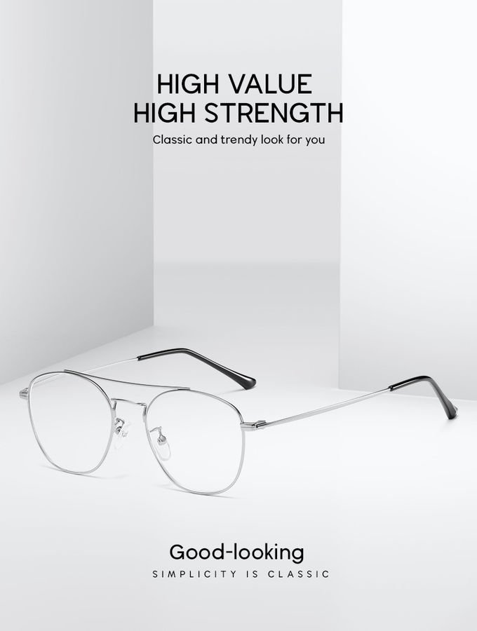 Titanium Multifocal Metal Frame Aviator No Line Progressive Reading Glasses Clear Lens Tortoise Acetate 0