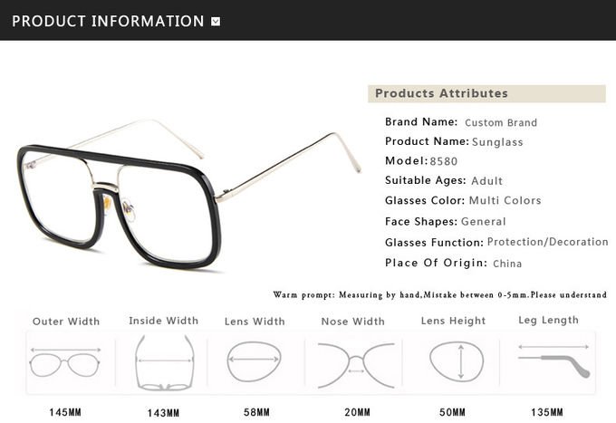 BSCI 135MM Big Square Mens Sunglasses Frame Polarized Promotion Sunglasses 0