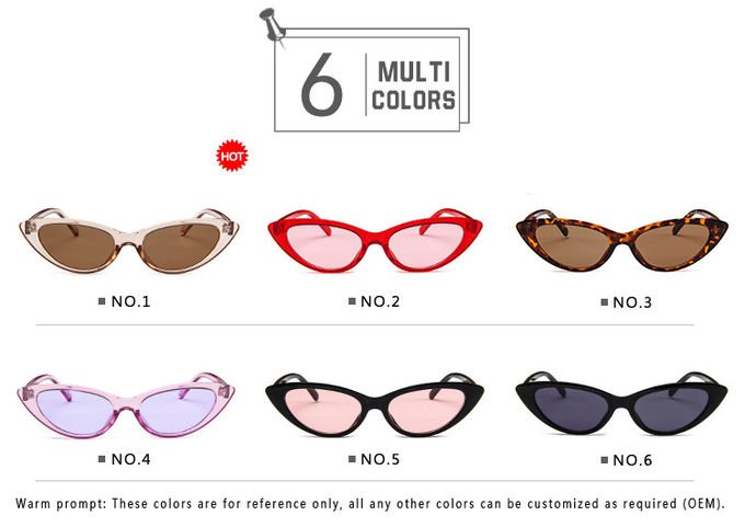 BSCI Small Frames Black Cat Eye Sunglasses Promotion Sunglasses With Logo 6