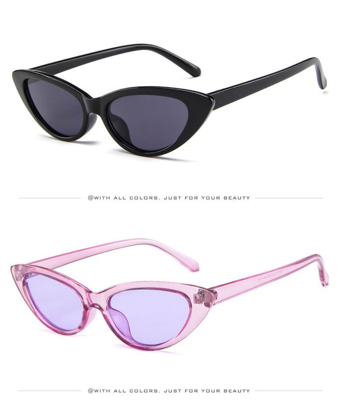 BSCI Small Frames Black Cat Eye Sunglasses Promotion Sunglasses With Logo 2