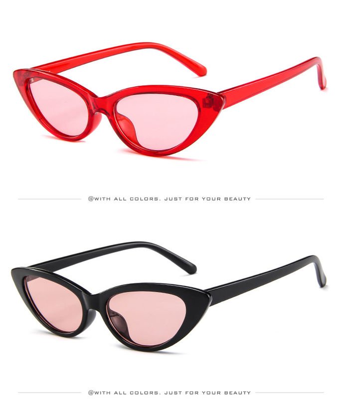 BSCI Small Frames Black Cat Eye Sunglasses Promotion Sunglasses With Logo 1