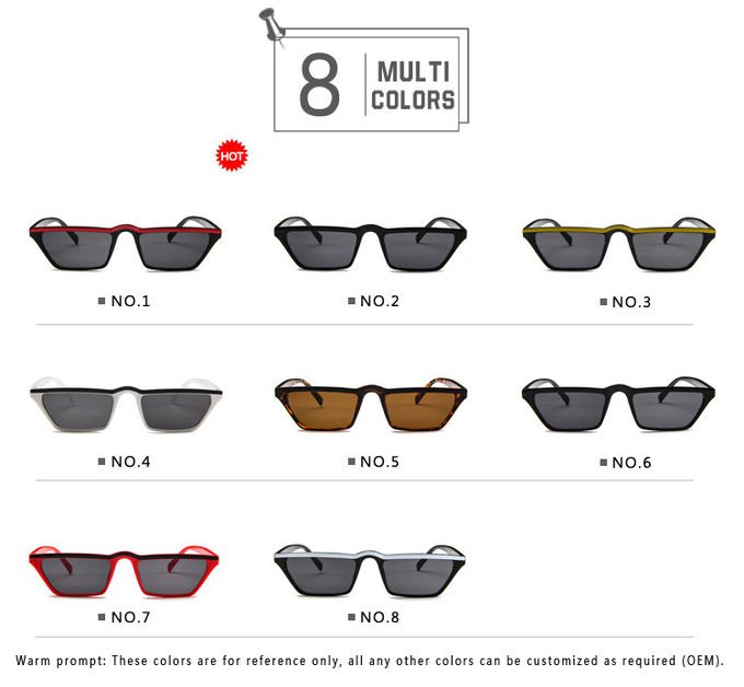 Men Women Trend Small Box Cool Cat Eye Glasses Outdoor Catwalk Travel Sunshade 7