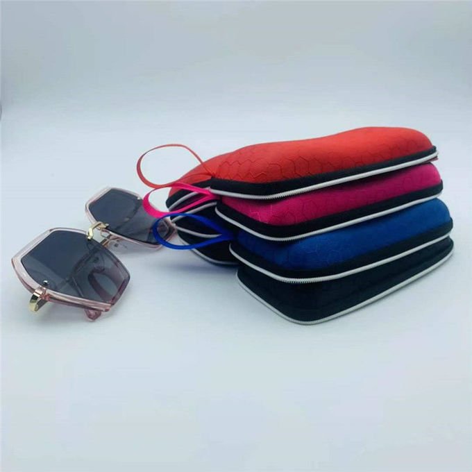 Hard Zipper Designer Sunglasses Case Multiple Sunglasses Travel Case English Letters Pattern 4