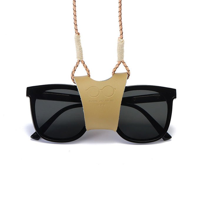 OEM Leather Sunglasses Holder With Necklace Rope Leather Glasses Strap 2