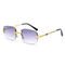 Metal Square Frameless Sunglasses UV400 Punk Personality Street Photography