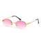 UV400 Vintage Oval Sunglasses Small Metal Frame Candy Color